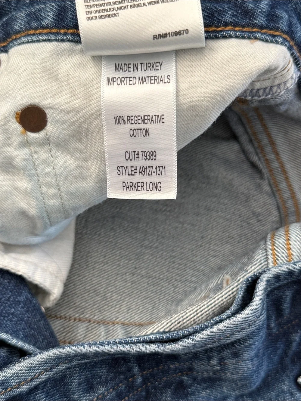 Agolde Parker Long Denim Jean Shorts
